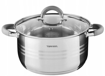 Edelstahl Kochtopf mit Glasdeckel Topf Suppentopf Universaltopf Groß Induktion 16cm