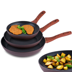 3 tlg Bratpfannen Set Pfanne Pfannenset Antihaft Aluminiumguss Induktion