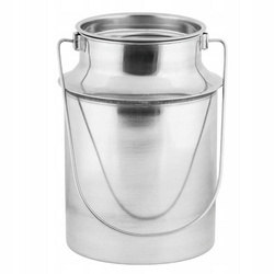 Milchkanne aus rostfreiem Edelstahl 7,5L Transportkanne Milchbehälter Milchkrug