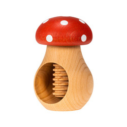 Nussknacker Pilz Holz Nußknacker Nussbrecher Pilzform Steinpilz Nussschraube Rot Punkte
