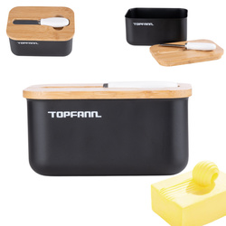 Butterdose aus Edelstahl mit Deckel Butterglocke Butter Butterbehälter Schwarz