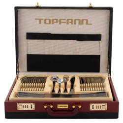 72-teilig Besteckset Edelstahl 12 Personen Besteck im Koffer Besteckkoffer